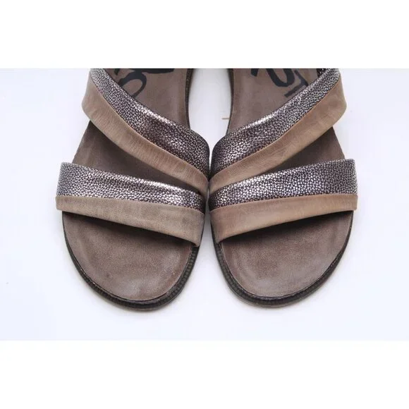 Otbt Sandals Strappy Leather Womens Shoes Back Zip Sz 8.5